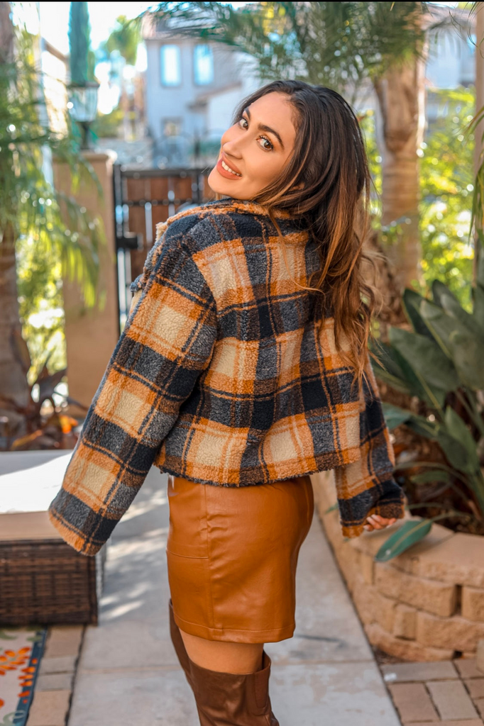 Plaid too Much Cropped Jacket - Shop X Ology