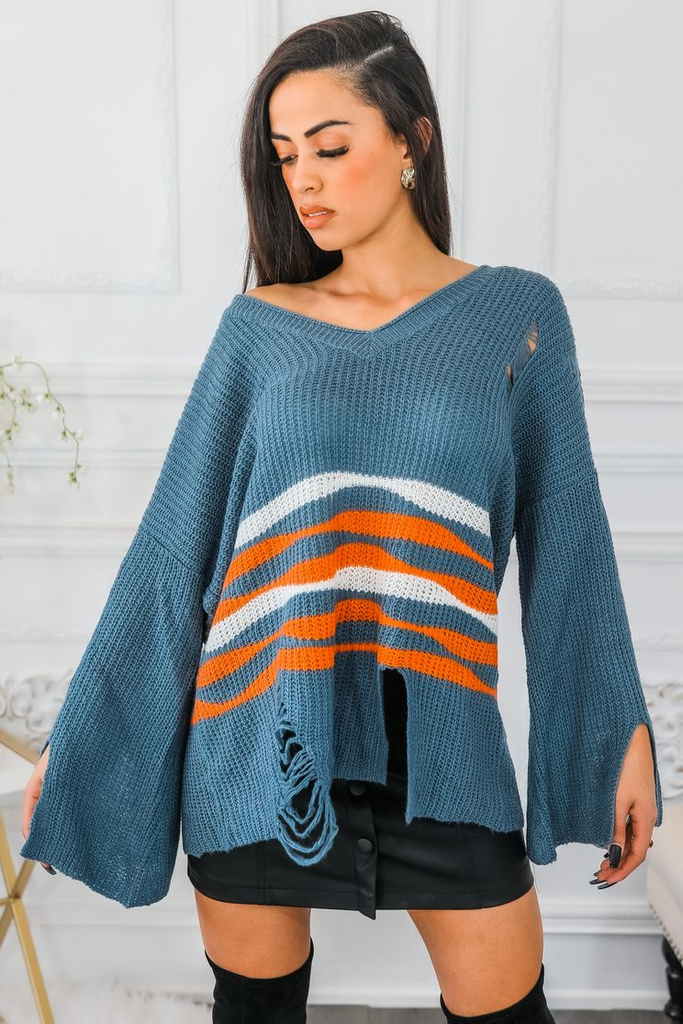Oversized Bell Sleeves Sweater - Shop X Ology
