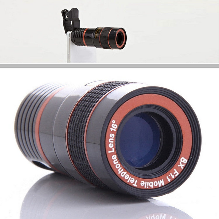 Telephoto PRO Clear Image Lens Zooms 8 times closer - Shop X Ology
