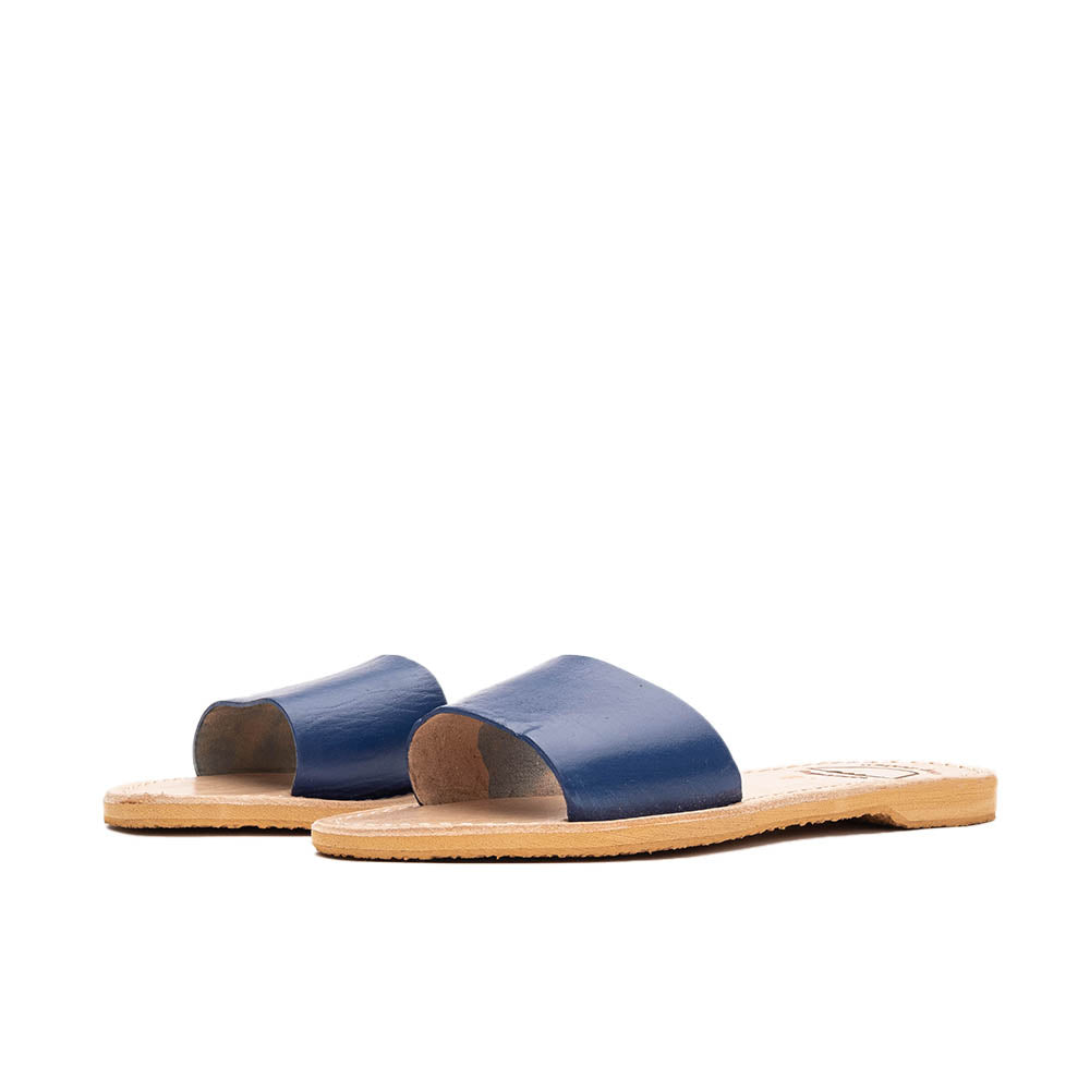 Navy blue leather sandals - Shop X Ology