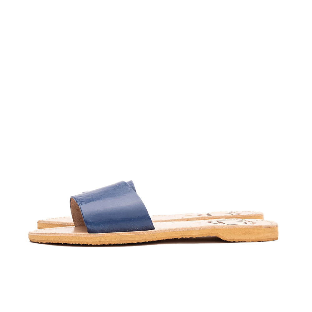 Navy blue leather sandals - Shop X Ology