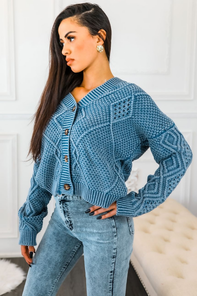 Women's V Neck Button Down Sweater - Shop X Ology