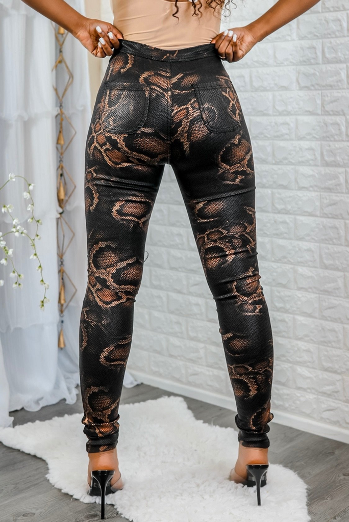 Exotic Serpent Coated Skinny Jeans - Shop X Ology