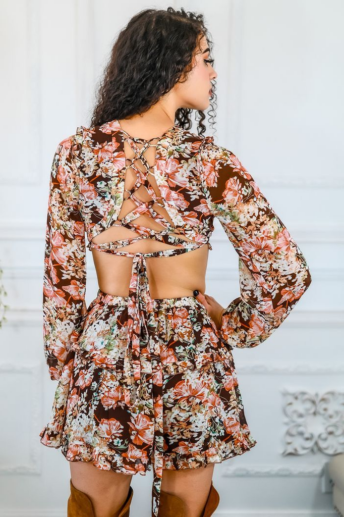 Floral Dreams Cut Out Mini Romper - Shop X Ology