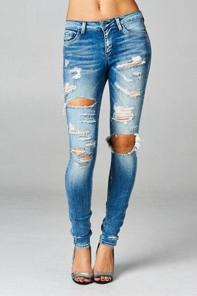 Women's Ripped Skinny Jeans - Shop X Ology