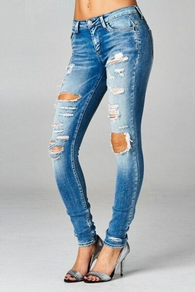 Women's Ripped Skinny Jeans - Shop X Ology