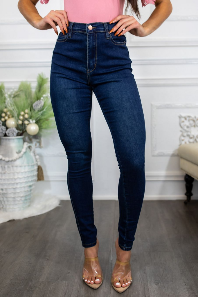 High Waisted Stretch Skinny Jeans - Shop X Ology
