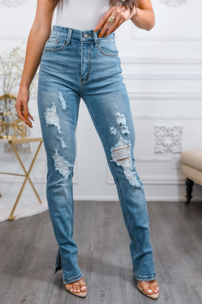 Ripped Denim Jeans - Shop X Ology