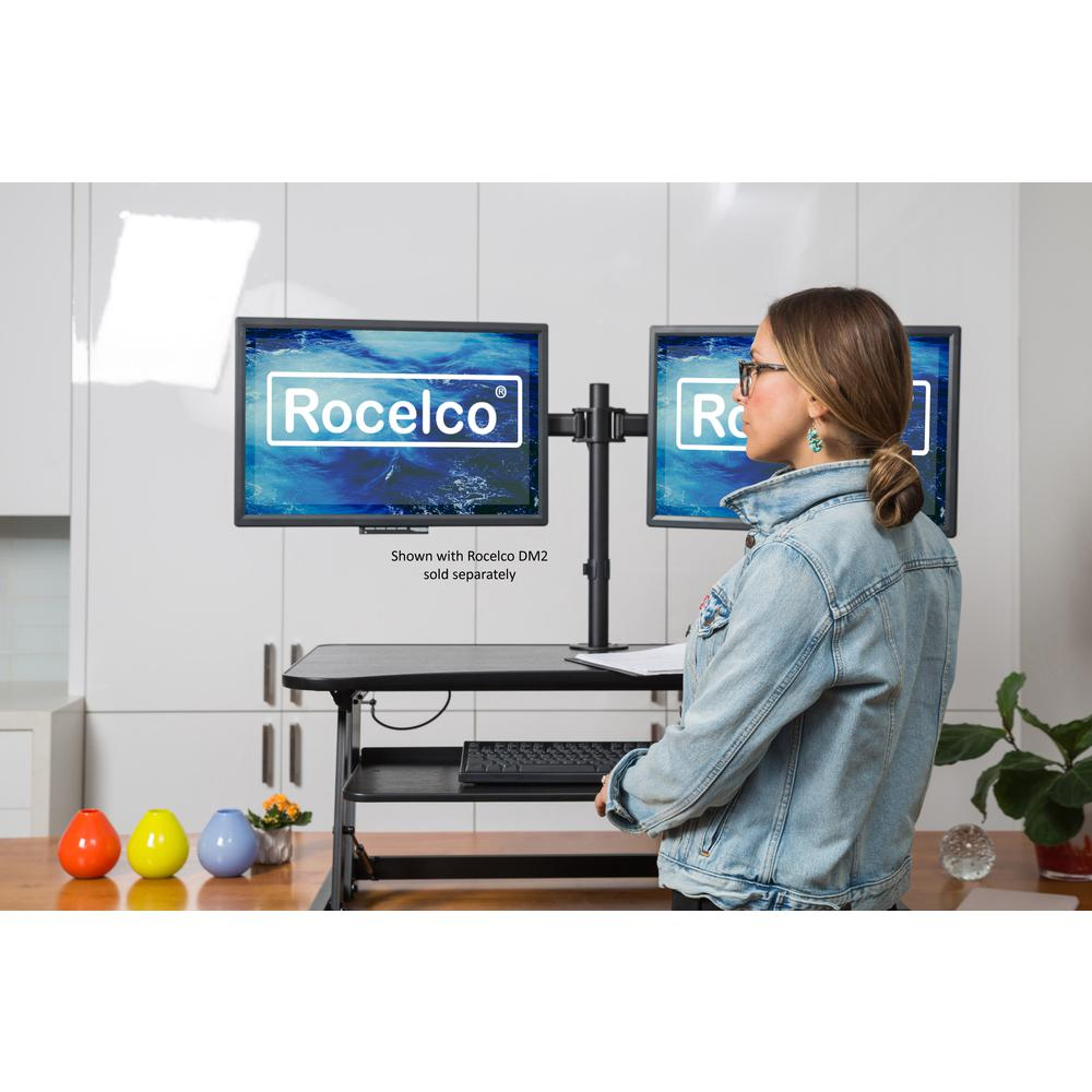 Rocelco 37.5" Deluxe Height Adjustable Standing Desk - Shop X Ology