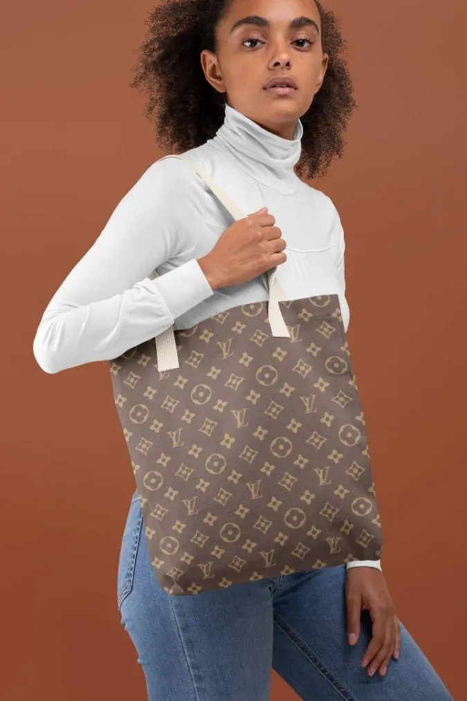 LV Brown Pattern Tote Bag - Shop X Ology