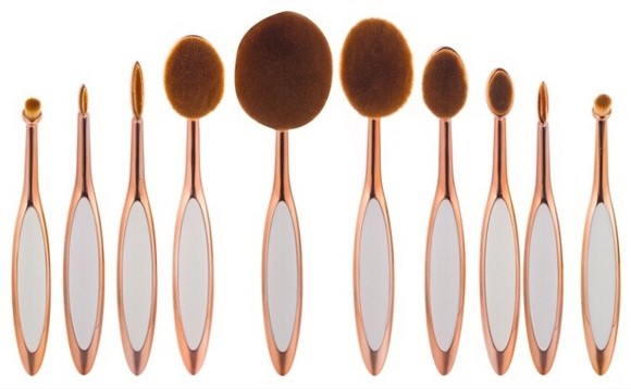 Beauty Experts Set of 10 Oval Beauty Brushes - Shop X Ology