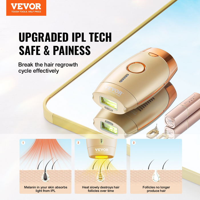 VEVOR IPL Hair Removal Device for Effortless and Permanent Hair Removal