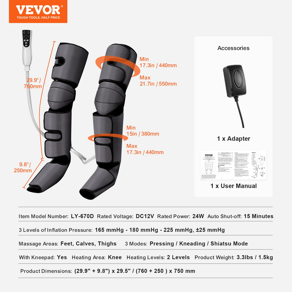 VEVOR Full Leg Massager for Circulation and Relief