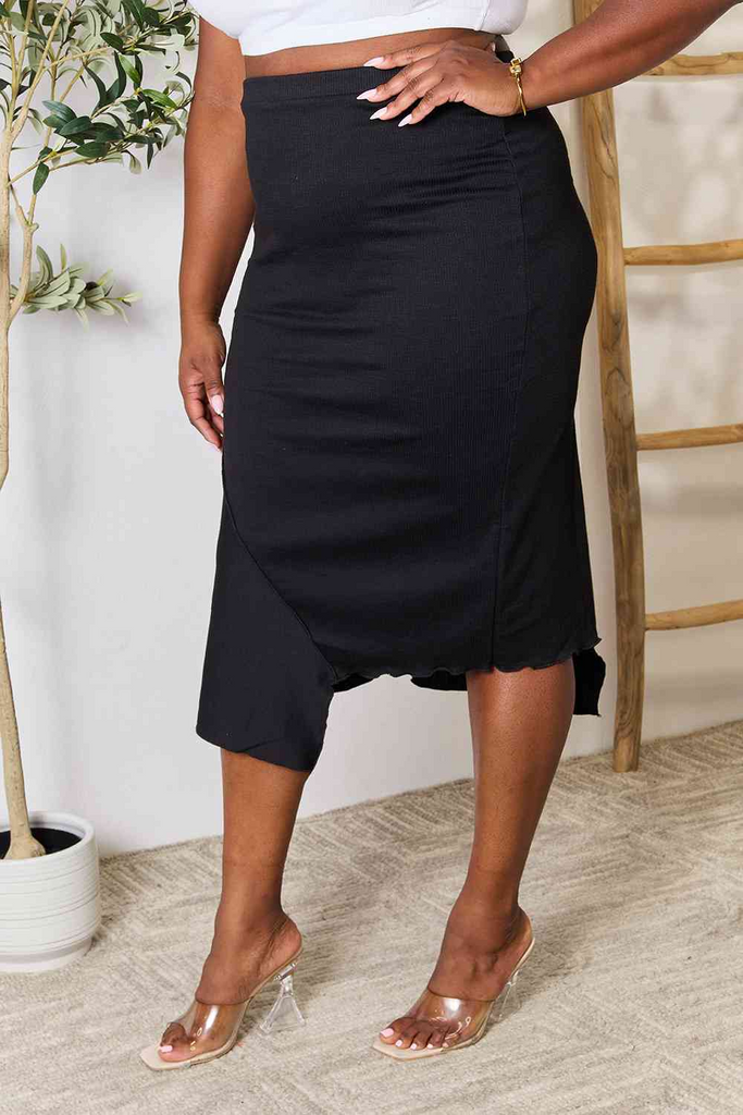 Culture Code Full Size High Waist Midi Skirt - Shop X Ology