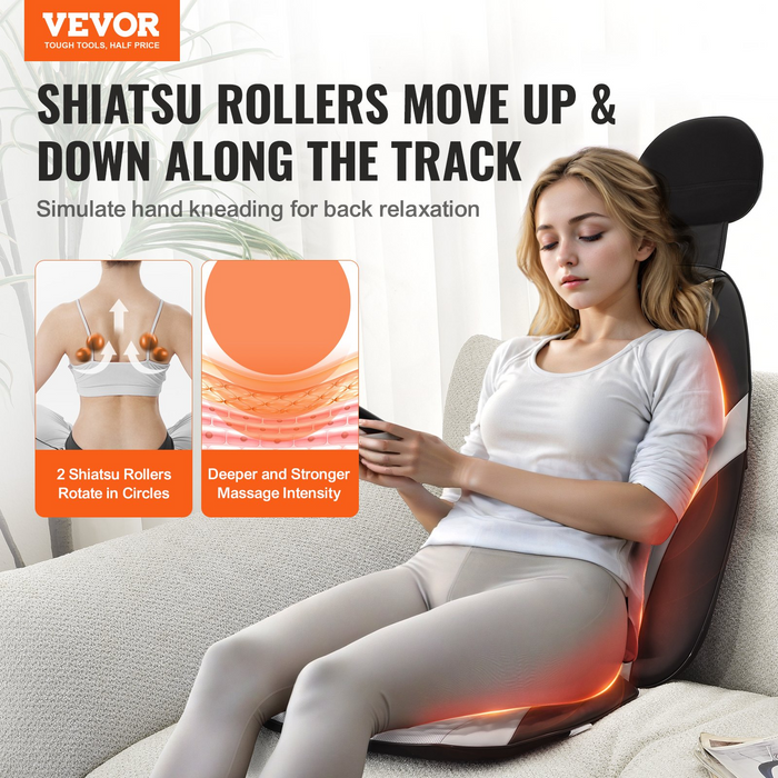 Shiatsu Back Massager with Heat - Ultimate Massage Seat Cushion