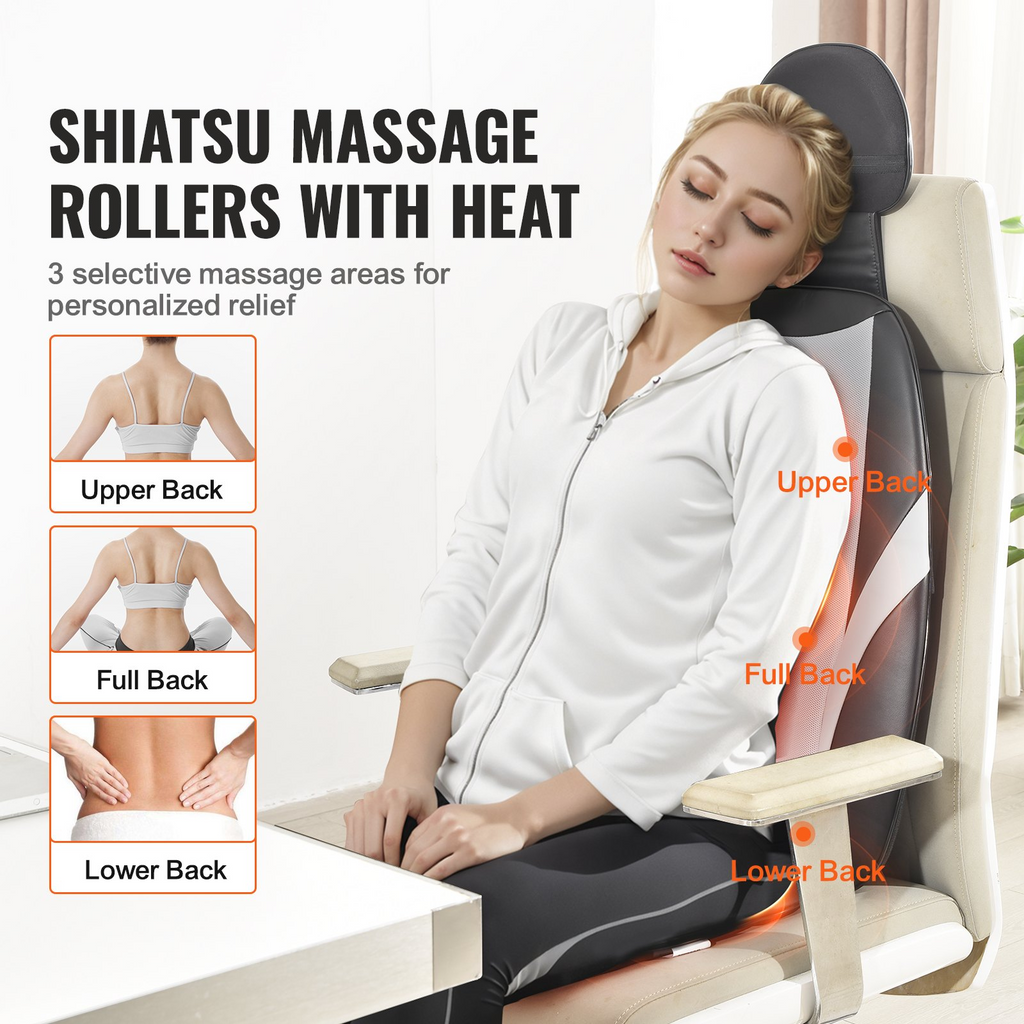 Shiatsu Back Massager with Heat - Ultimate Massage Seat Cushion