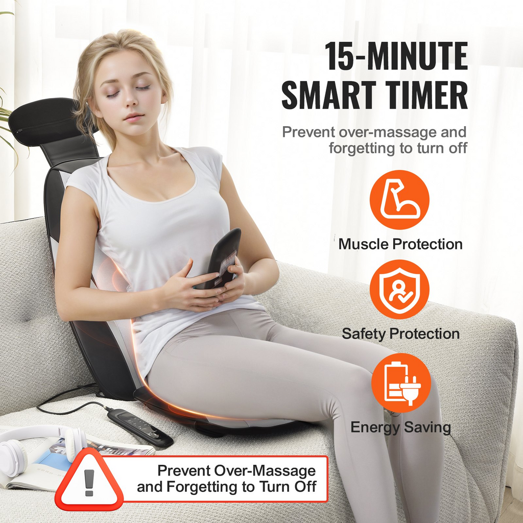 Shiatsu Back Massager with Heat - Ultimate Massage Seat Cushion