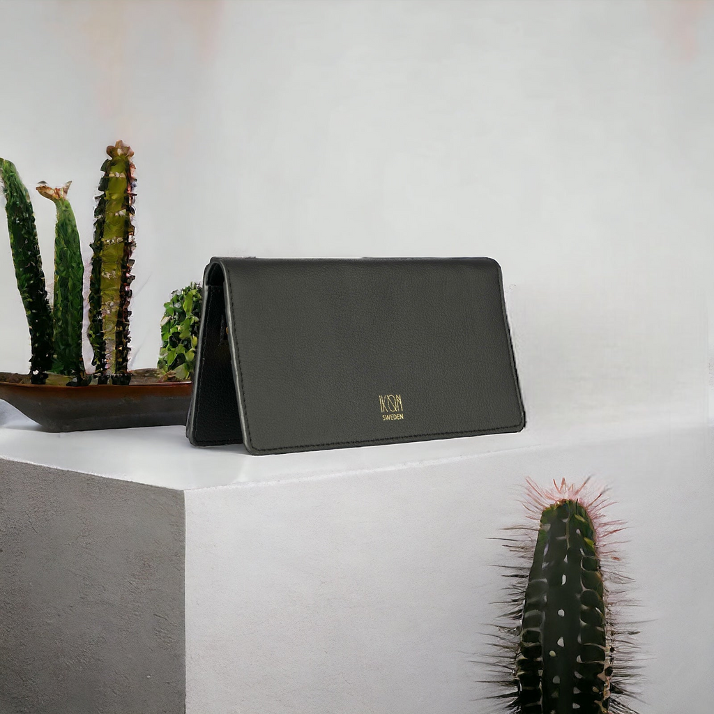 Cactus Leather Slim Wallet - Black - Shop X Ology