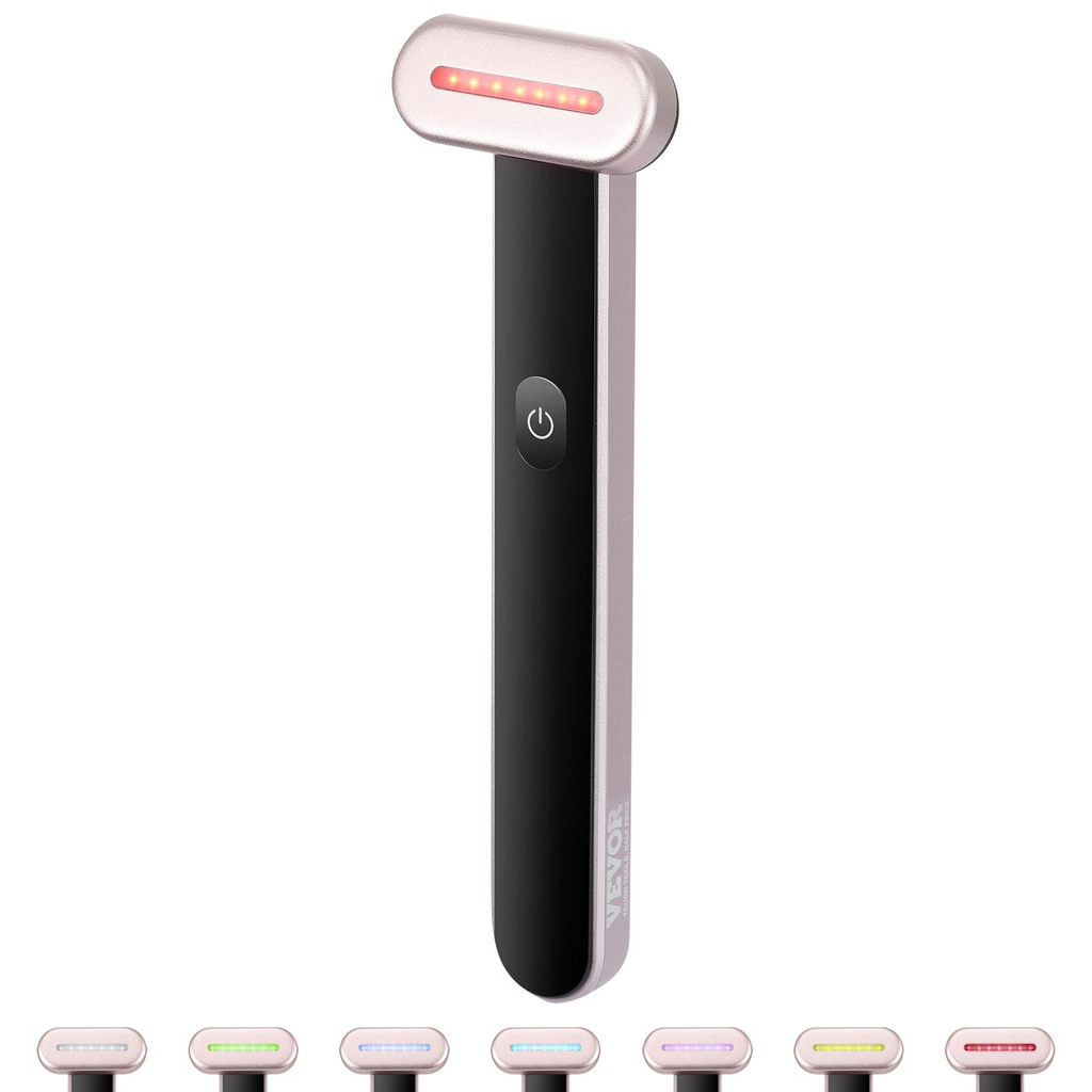 7-Color LED Facial Device with Heating & Microcurrent Massage