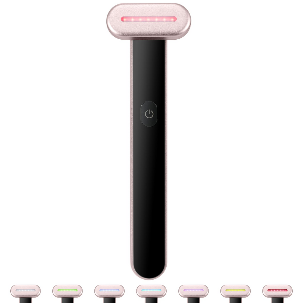 7-Color LED Facial Device with Heating & Microcurrent Massage