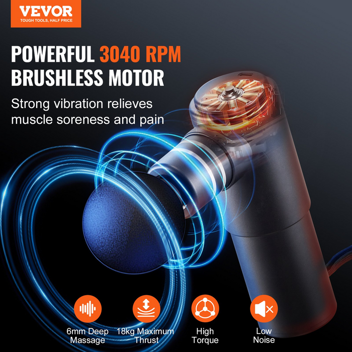 VEVOR Deep Tissue Massage Gun - Mini Muscle Massager for Athletes