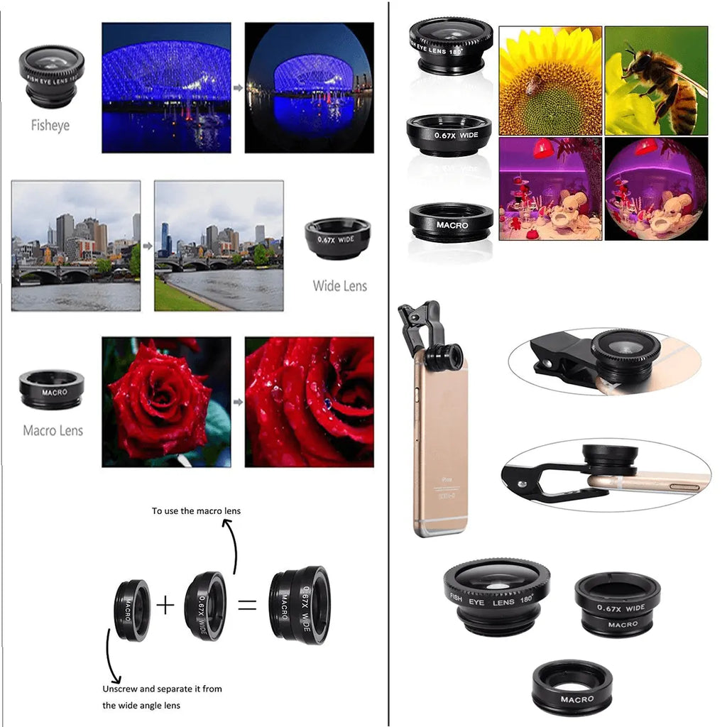 11 in 1 Smartphone Camera Lens Kit | Tech Accessories