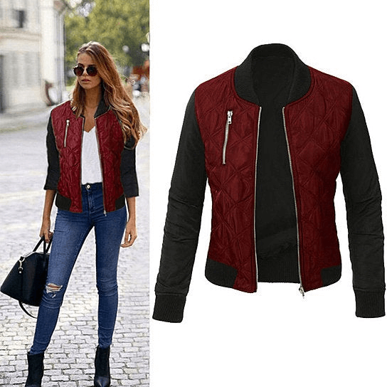 Chic Babe Bomber Jacket In Quilted Satin - Shop X Ology