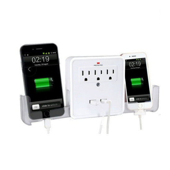 NEW! Classic Combo Wall Adapter W/3 AC Outlets W/Surge Protection - Shop X Ology