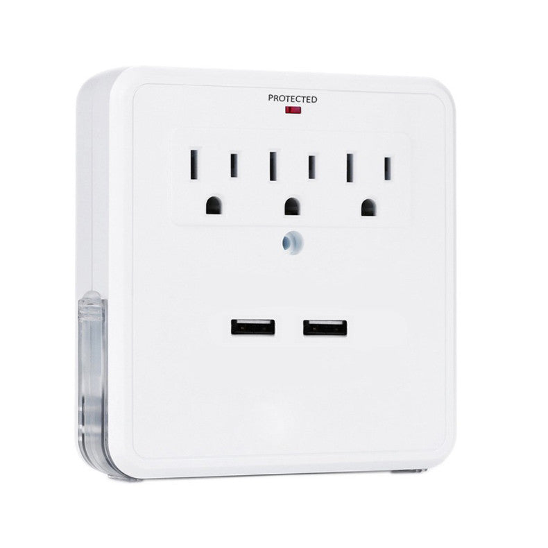 NEW! Classic Combo Wall Adapter W/3 AC Outlets W/Surge Protection - Shop X Ology