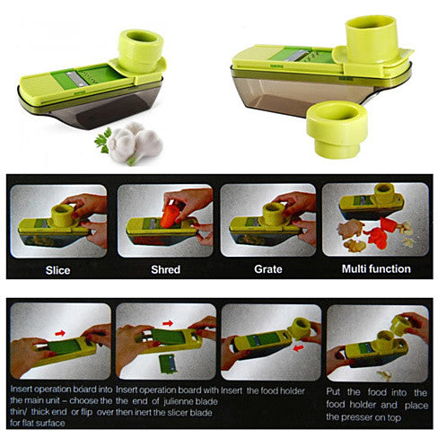 Veggie Lover's Compact Palm Sized Mini Grater and Veggie Slicer - Shop X Ology