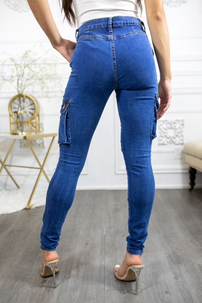 Super Stretch Cargo Skinny Jeans - Shop X Ology