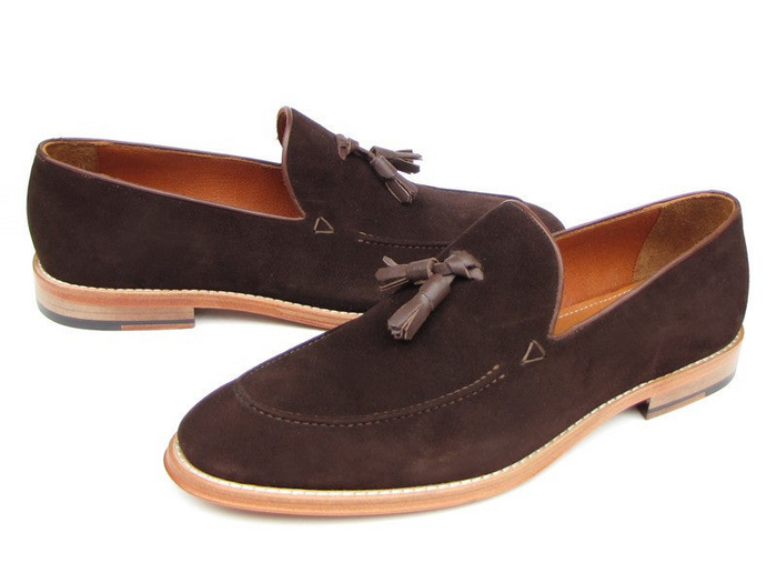 Paul Parkman Men's Tassel Loafer Brown Suede Shoes - Shop X Ology