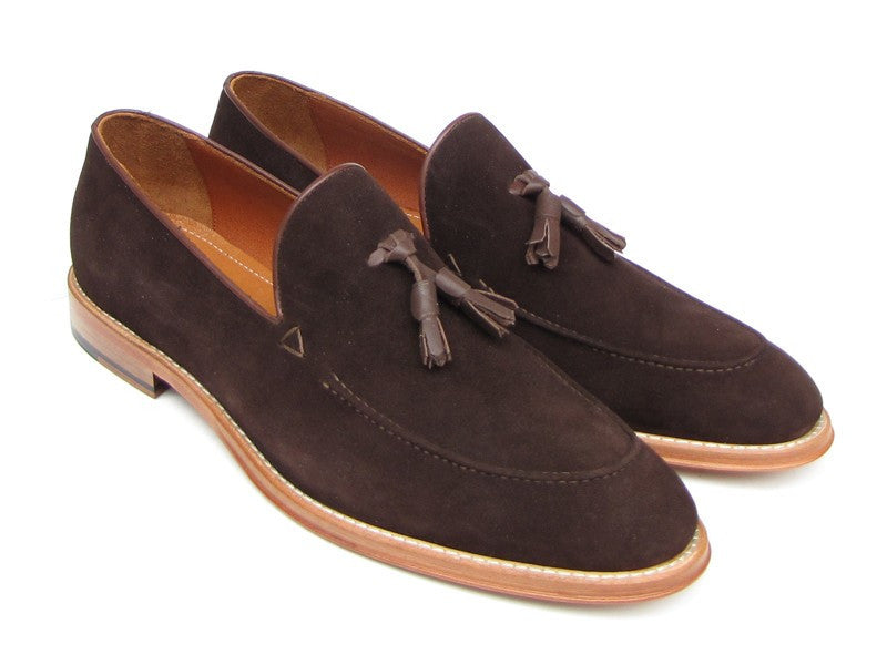 Paul Parkman Men's Tassel Loafer Brown Suede Shoes - Shop X Ology