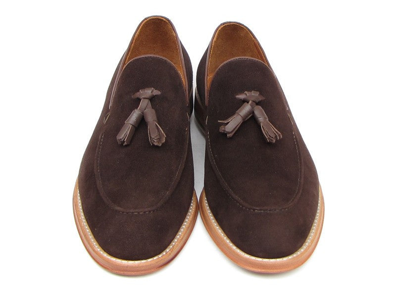 Paul Parkman Men's Tassel Loafer Brown Suede Shoes - Shop X Ology