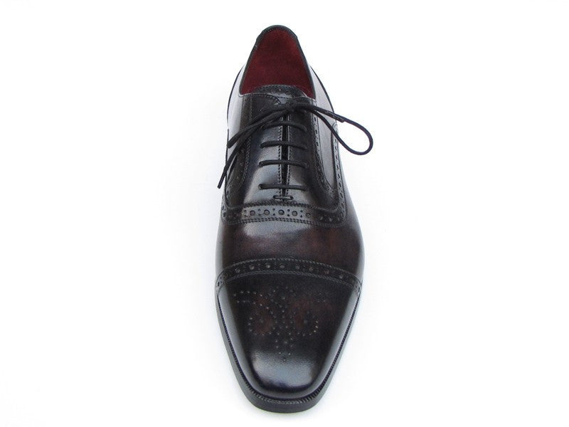 Paul Parkman Men's Captoe Oxfords Bronze & Black Shoes (ID#77U844) - Shop X Ology