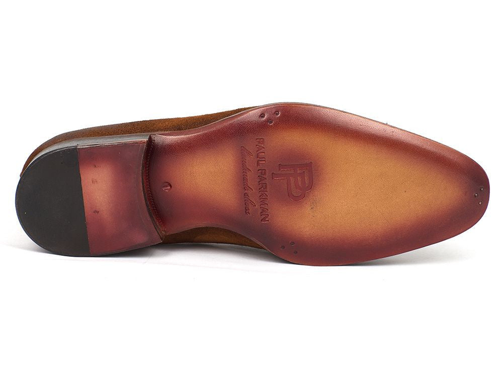 Paul Parkman Men's Tassel Loafer Brown Antique Suede Shoes - Shop X Ology