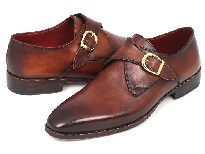 Paul Parkman Monkstrap Dress Shoes Brown & Camel - Shop X Ology