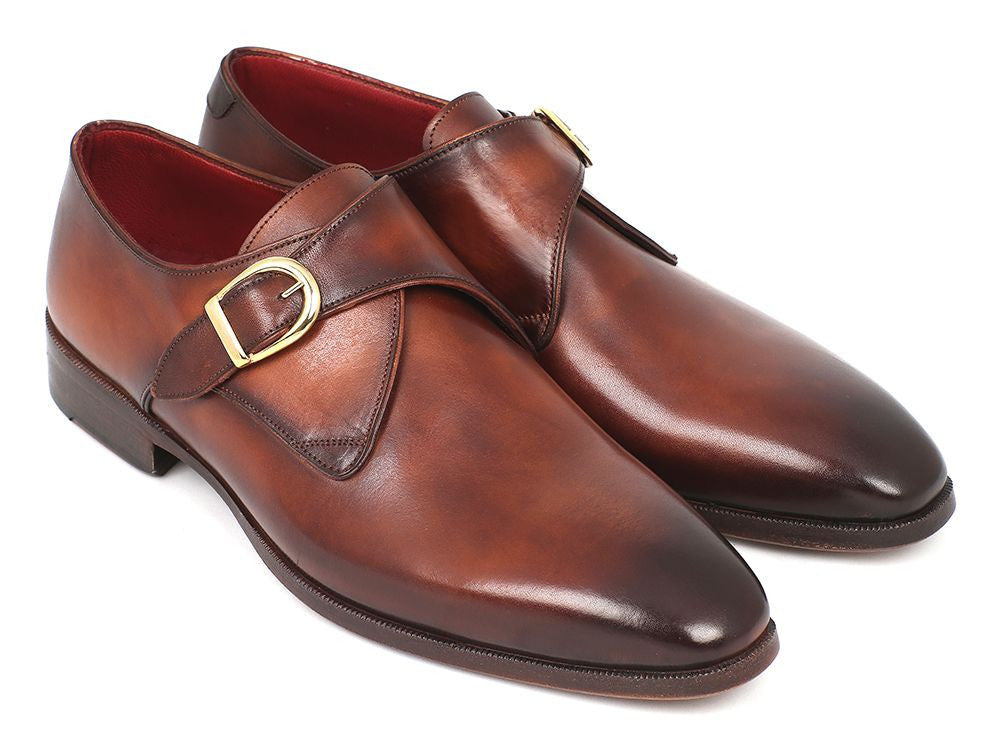 Paul Parkman Monkstrap Dress Shoes Brown & Camel - Shop X Ology