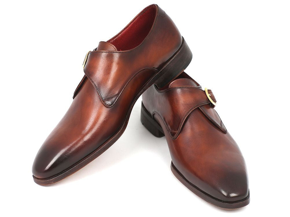 Paul Parkman Monkstrap Dress Shoes Brown & Camel - Shop X Ology