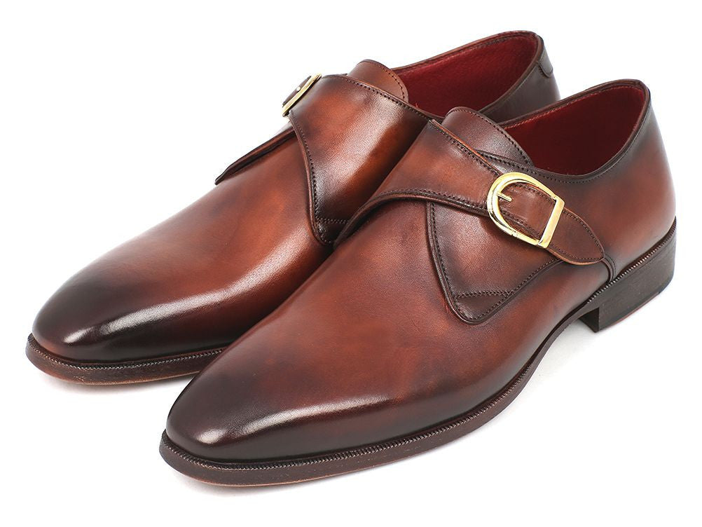 Paul Parkman Monkstrap Dress Shoes Brown & Camel - Shop X Ology