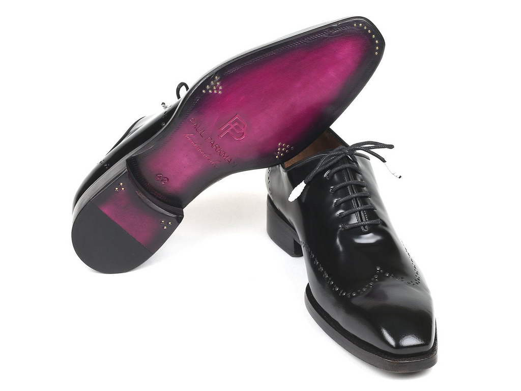 Paul Parkman Goodyear Welted Wingtip Oxfords Black Polished Leather - Shop X Ology