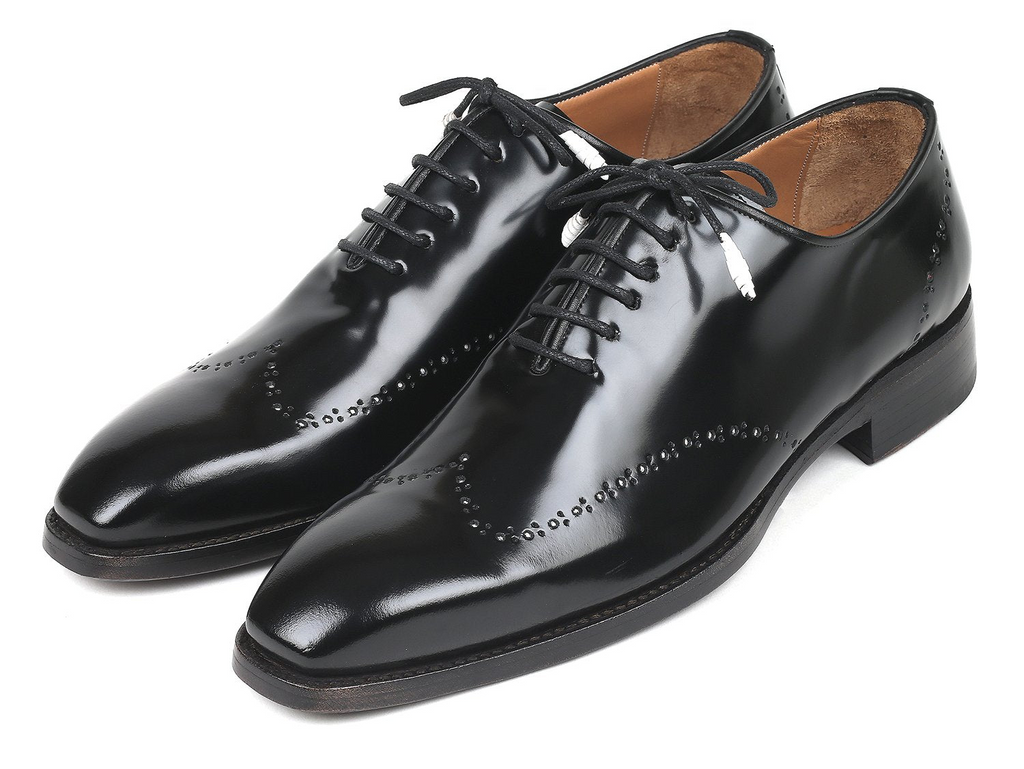 Paul Parkman Goodyear Welted Wingtip Oxfords Black Polished Leather - Shop X Ology