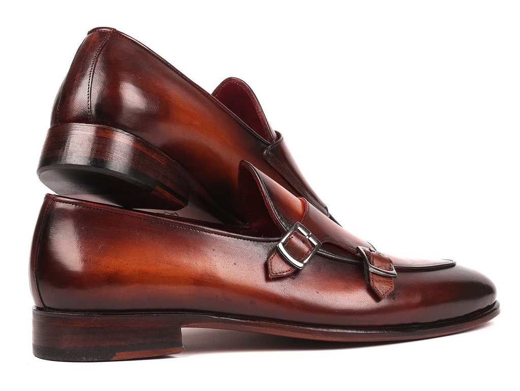 Paul Parkman Men's Brown Double Monkstrap Shoes - Shop X Ology