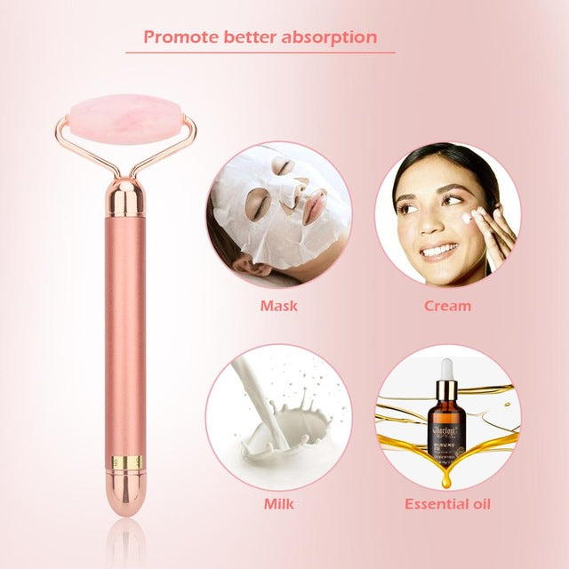 Vibra Beauty Vibrating Gemstone Roller And Magical Skin Care Massager - Shop X Ology
