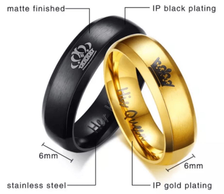 Steel Best Wedding Engagement Ring for Couple - Shop X Ology