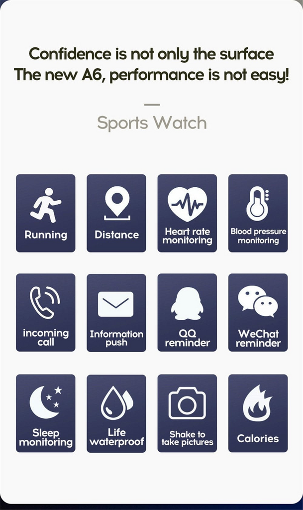 Black Sports Smart Watch for Men & Women - Shop X Ology