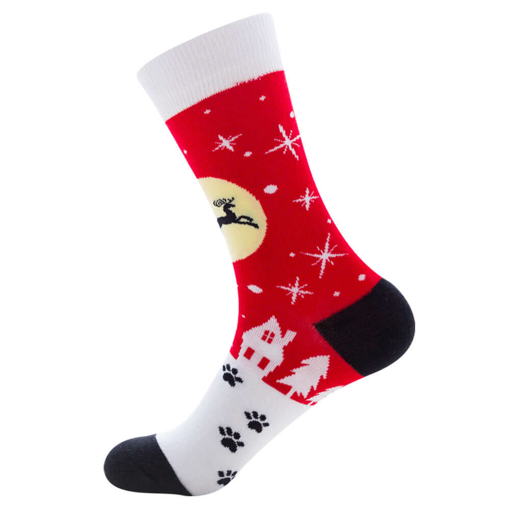 Men's Socks Santa Claus Moose Men's Mid-tube Socks Tide Cotton Socks - Shop X Ology