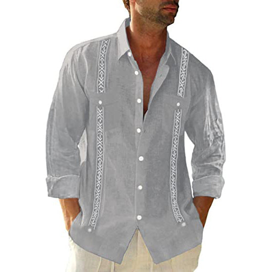 Men's Linen Shirt Abela Cuban Shirt - Shop X Ology