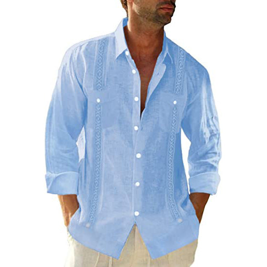 Men's Linen Shirt Abela Cuban Shirt - Shop X Ology