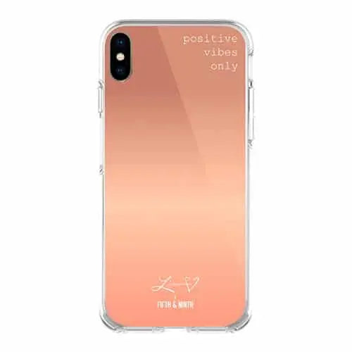 Positive Vibes iPhone X/XS Case - Rose Gold Mirror Finish | Cases & Covers
